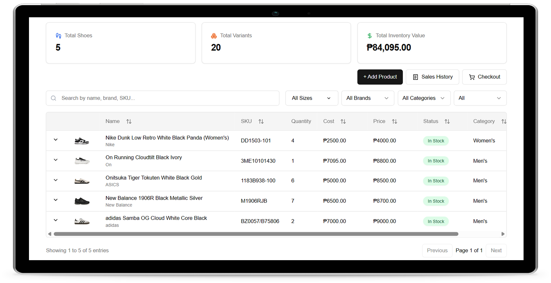 FootVault Desktop Dashboard